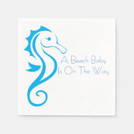 Seahorse Baby Shower Napkin (pojke) Pappersservett