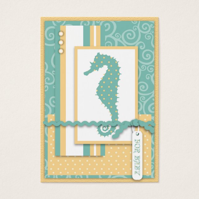 Seahorse Baby Tack Notecard Visitkort (Framsidan)