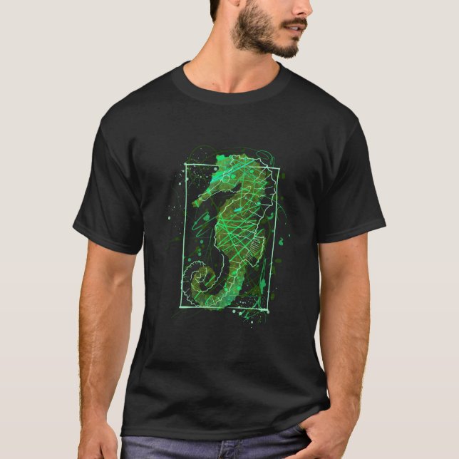 Seahorse Beach Aquarium T Shirt (Framsida)