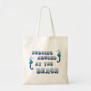 Seahorse Beach Tote Tygkasse