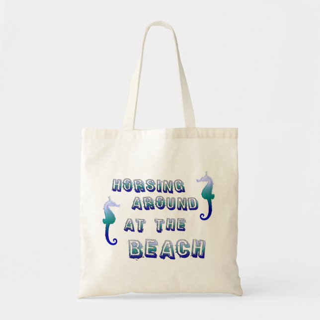 Seahorse Beach Tote Tygkasse (Framsidan)