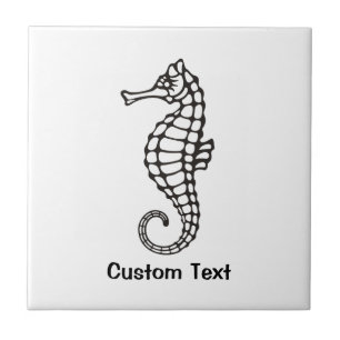 Seahorse Black Kakelplatta