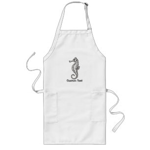 Seahorse Black Långt Förkläde