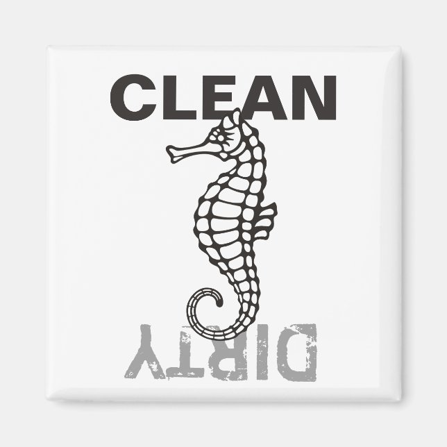 Seahorse Black Magnet (Framsidan)