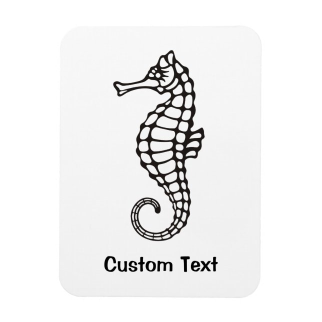 Seahorse Black Magnet (Vertikal)