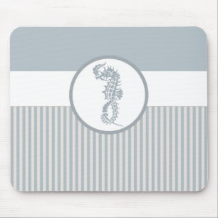 Seahorse Blue Classic Nautical Elegant Musmatta