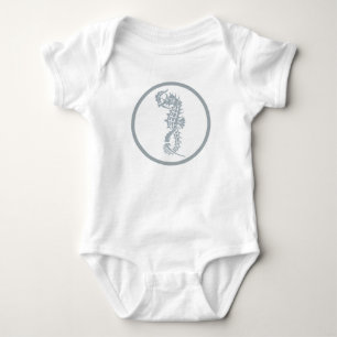 Seahorse Blue Classic Nautical Elegant T Shirt