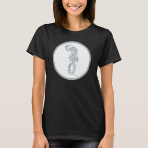 Seahorse Blue Classic Nautical Elegant Tröja