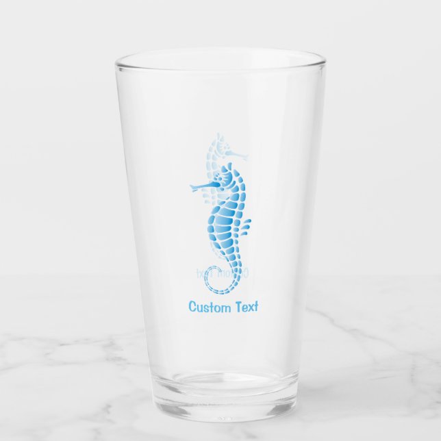Seahorse Blue Glaskopp (Framsida)