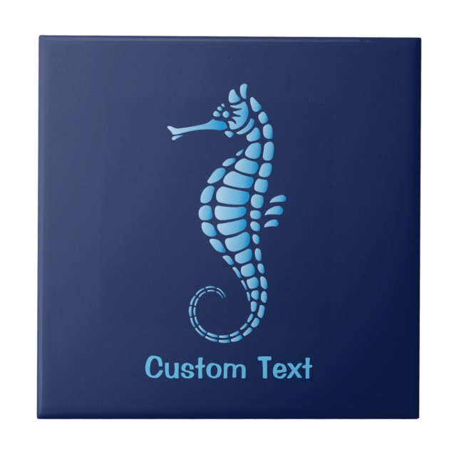 Seahorse Blue Kakelplatta (Framsidan)