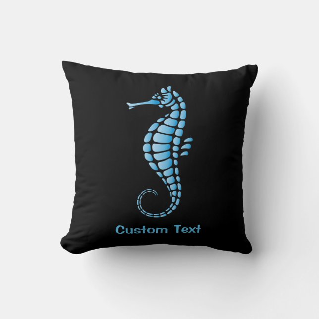 Seahorse Blue Kudde (Framsida)