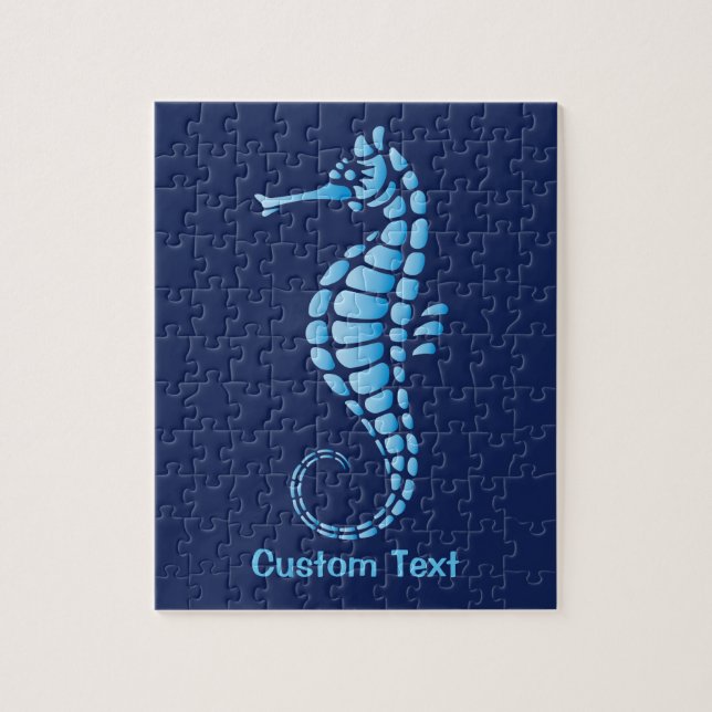 Seahorse Blue Pussel (Vertikal)