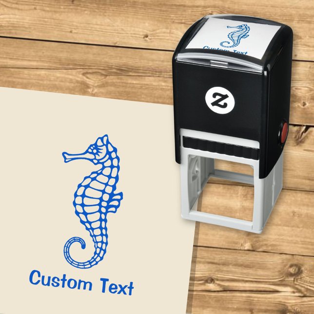 Seahorse Blue Självfärgande Stämpel (Skapare uppladdad)