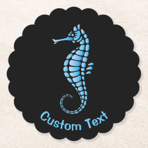 Seahorse Blue Underlägg Papper