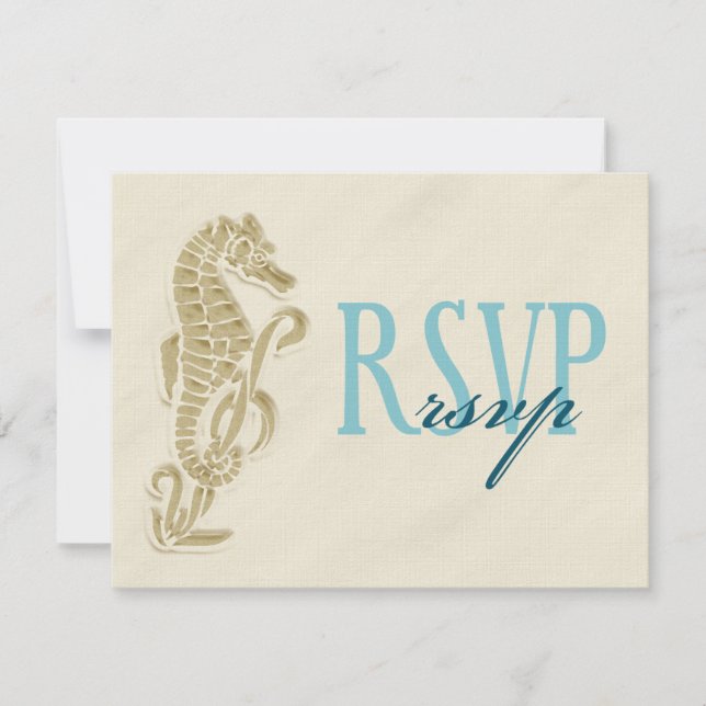 Seahorse Bröllop OSA Card Kort (Framsida)