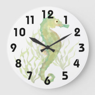 Seahorse Clock Stor Klocka
