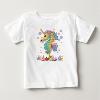 Seahorse Colorful Print T Shirt