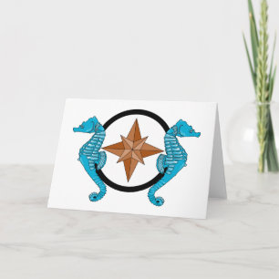 Seahorse Compass Ro Kort
