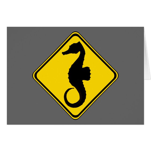 Seahorse Crossing! Hälsningskort (Framsidan Horizontal)