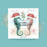 Seahorse Eat Drink ska vara gift med kustjulen Pappersservett<br><div class="desc">Kusttema Julblöjor (för nyklippt eller förlovad par) har vattenfärgssjöar i tomten som kysser under mistletoe på stranden med texten "Ät dryck och vara gift". Perfekt för strandtema vinter och bröllop firande och förlovningsfester. Besök min "Seahorse Coastal jul Kiss"-samling för att samordna inbjudningar, kort, party-förråd, dekoder och mycket annat. Art av...</div>