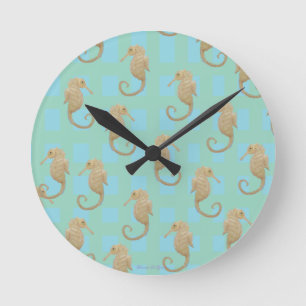 Seahorse Fish Maureen Girard Courage Ocean Healin Rund Klocka