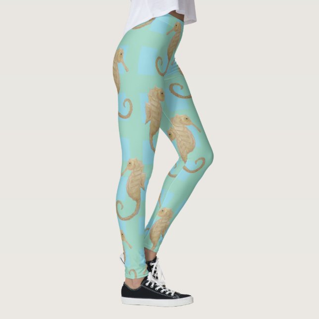 Seahorse Fish Maureen Girard Styrength Ocean Heali Leggings (Höger)