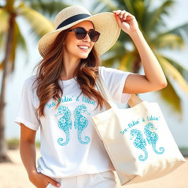 Seahorse-Fisherman Core-Hawaiian-Tropical Azure Jumbo Tygkasse
