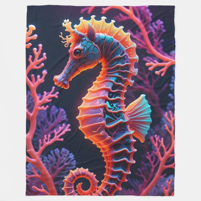 Seahorse Fleece Blanket (Framsidan)