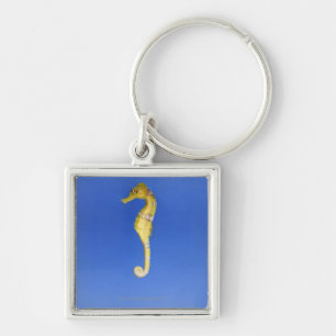 Seahorse Fyrkantig Silverfärgad Nyckelring
