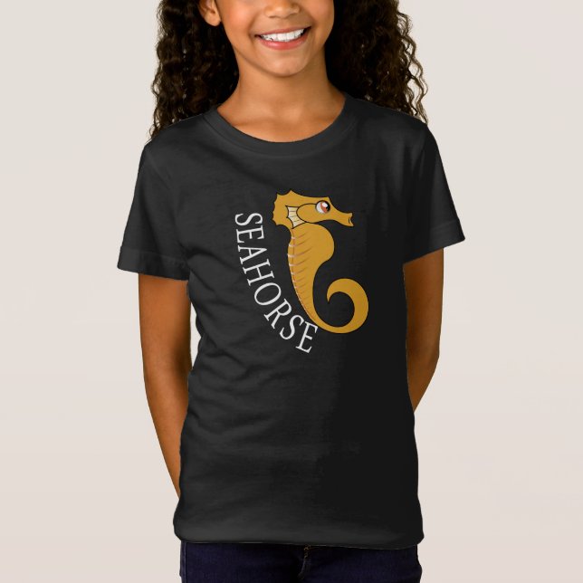 Seahorse - Girls' Bella Jersey T-Shirt (Framsida)