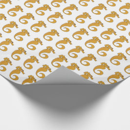 Seahorse - Glossy Wrapping Papper, 30 x 15' Presentpapper