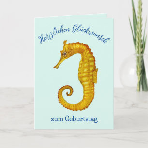 Seahorse Grattis på födelsedagen Card Kort