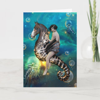 Seahorse - hälsningkort kort