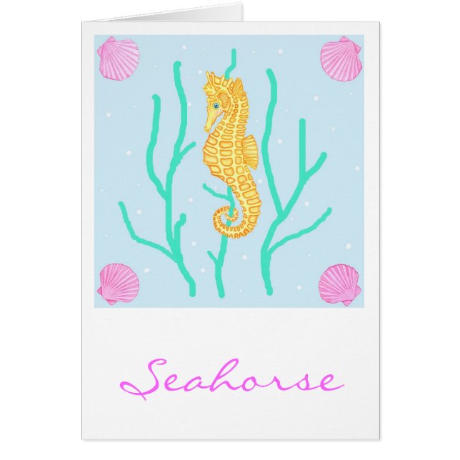 Seahorse Hälsningskort (Framsidan)
