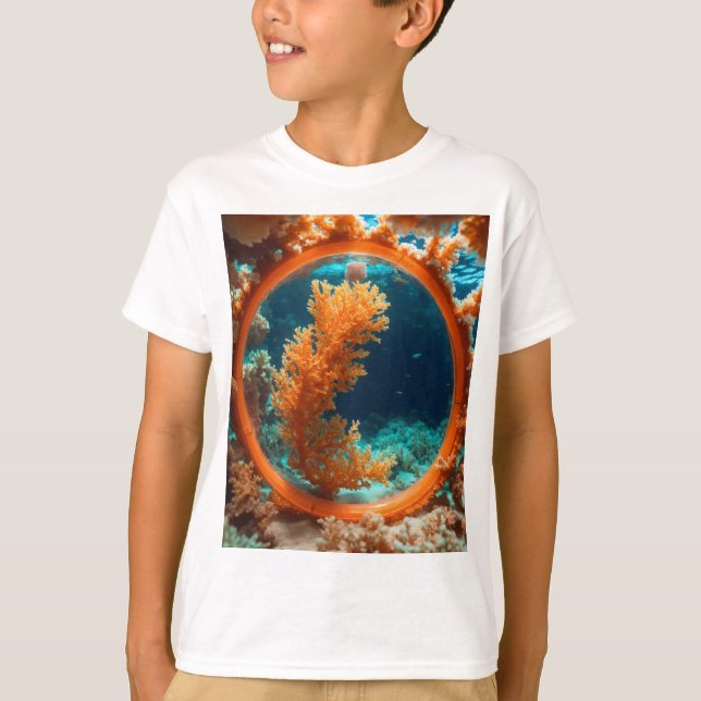 Seahorse Haven: Dive in i unika T-shirt-design!" T Shirt (Framsida)