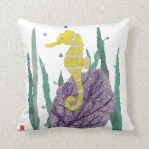 Seahorse havsfläkt kudde