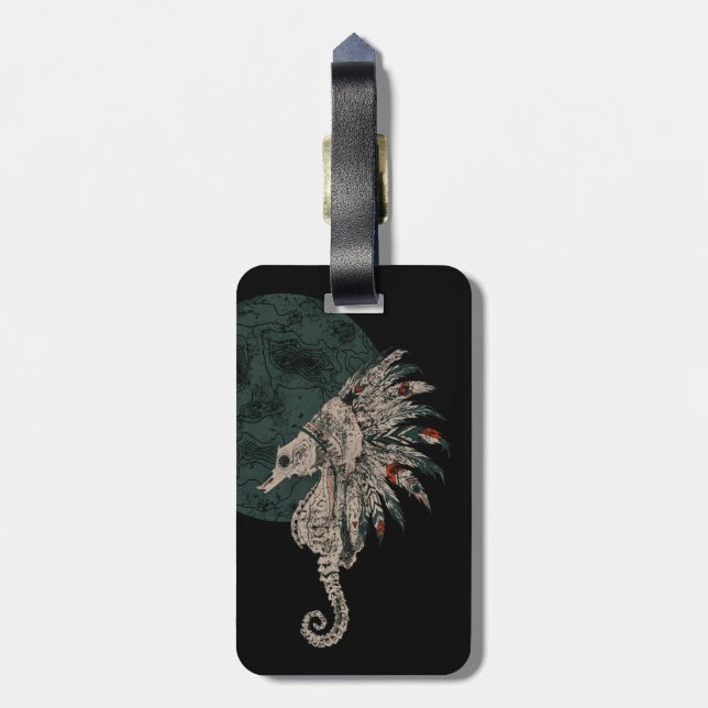 seahorse headdress bagagebricka (Baksidan Lodrät)