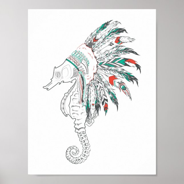 seahorse headdress poster (Framsidan)