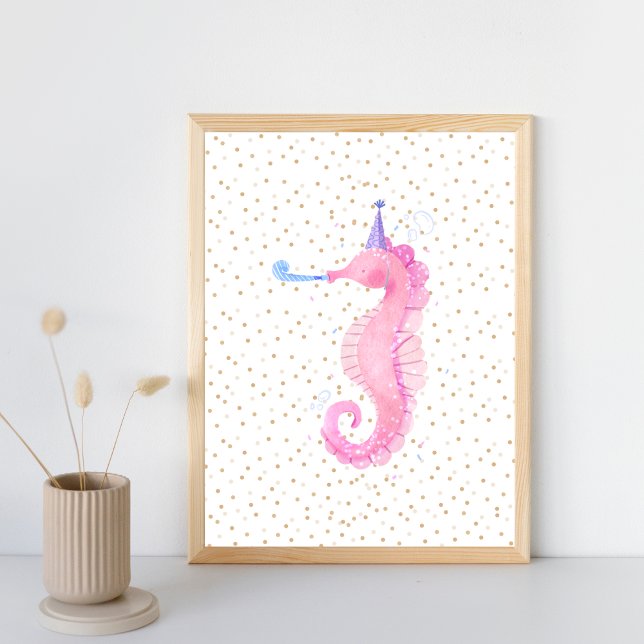 Seahorse Hippocampes Ocean Coastal Nursery Poster (Skapare uppladdad)