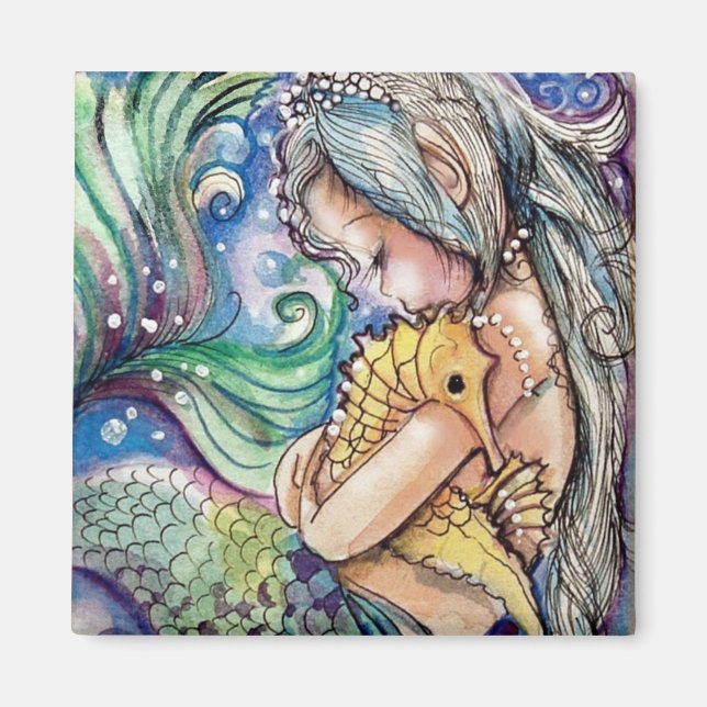 "Seahorse Hugs" Magnet (Framsidan)