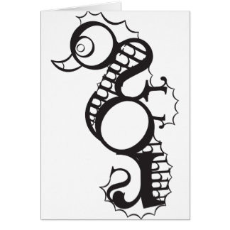 Seahorse i typ hälsningskort