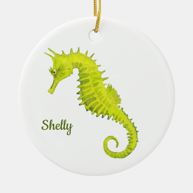 Seahorse Julgransprydnad Keramik (Framsidan)