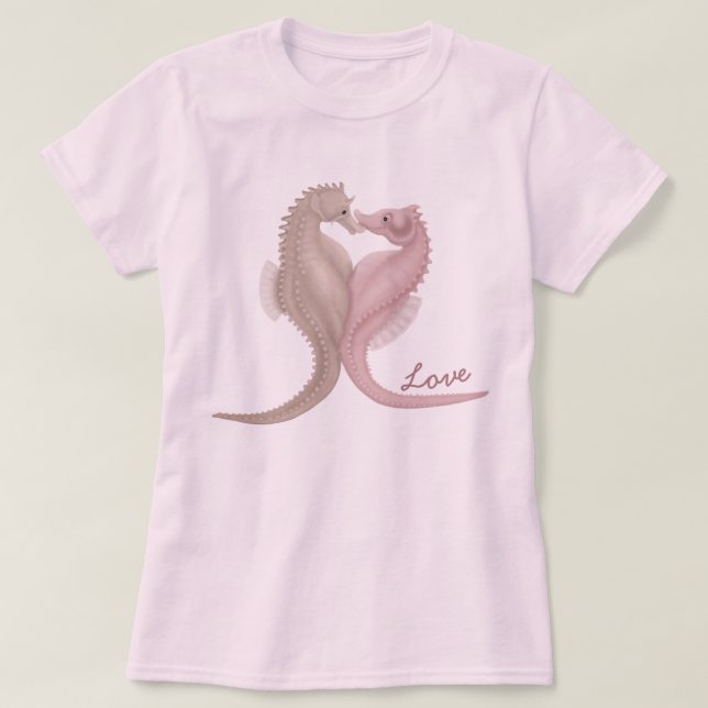 Seahorse Kärlek T Shirt (Design framsida)