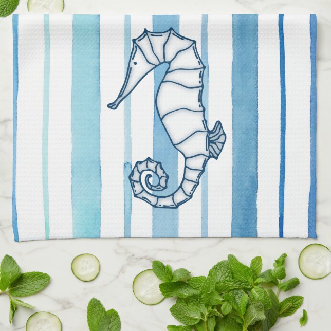 Seahorse Kitchen Towel Kökshandduk (Vikta)