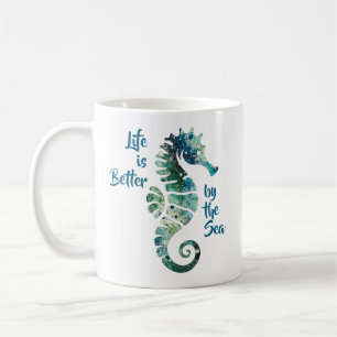 Seahorse - Life is Better by Sea Kaffemugg