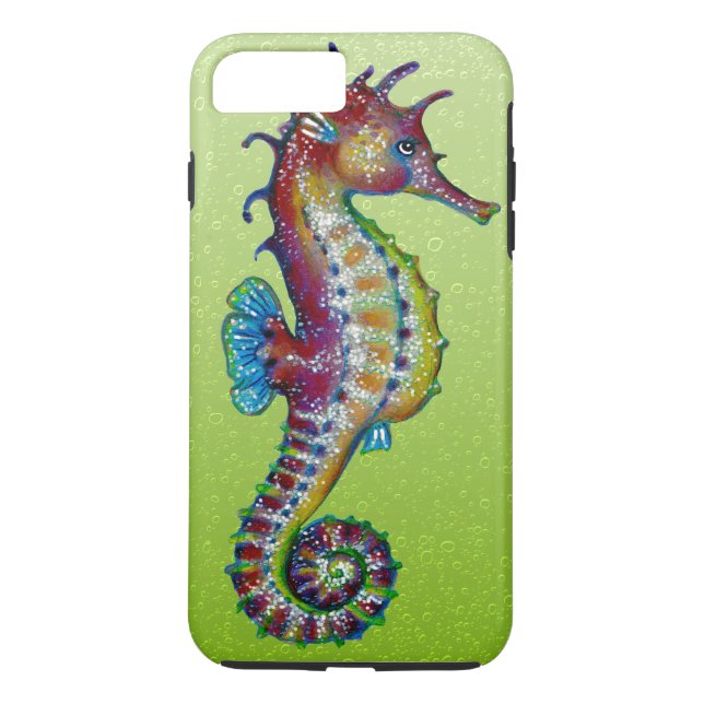 Seahorse Lime Green Case-Mate iPhone Skal (Baksida)