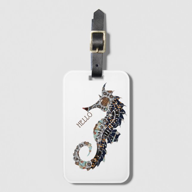 SeaHorse Luggage Tag Bagagebricka (Framsida vertikal)