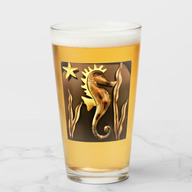 Seahorse Metall Art Glaskopp (Framsida fylld)