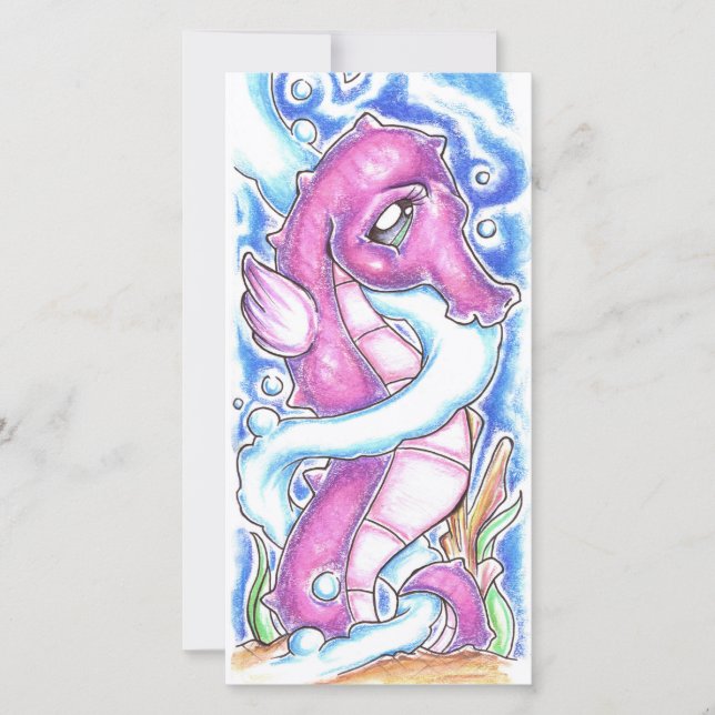 Seahorse Money Holder Card Julkort (Framsida)