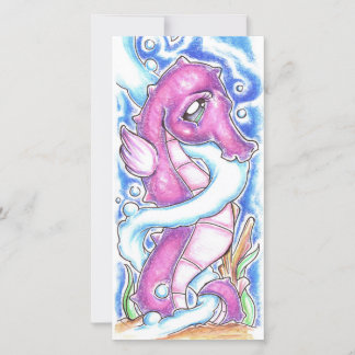 Seahorse Money Holder Card Julkort